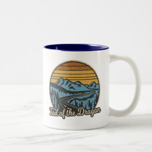 Schwanz des Drachenretro Zweifarbige Tasse
