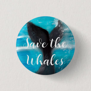 Schwanz eines Whales - die Wale Gerettet Button