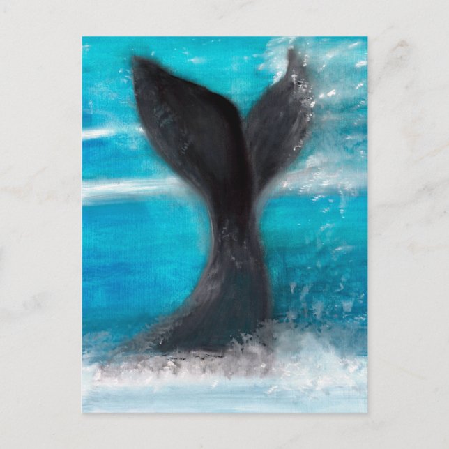 Schwanz eines Whales Postkarte (Vorderseite)