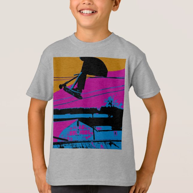 Schwanz Grabbing High Flying Scooter T-Shirt (Vorderseite)
