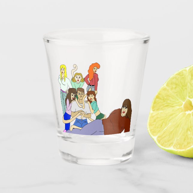 Schwanz harem schnapsglas (Vorderseite)