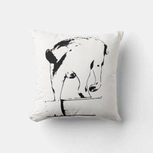 Schwanz in Richtung Herz Kissen