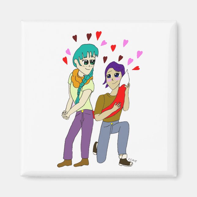 Schwanz Liebe Magnet (Vorne)
