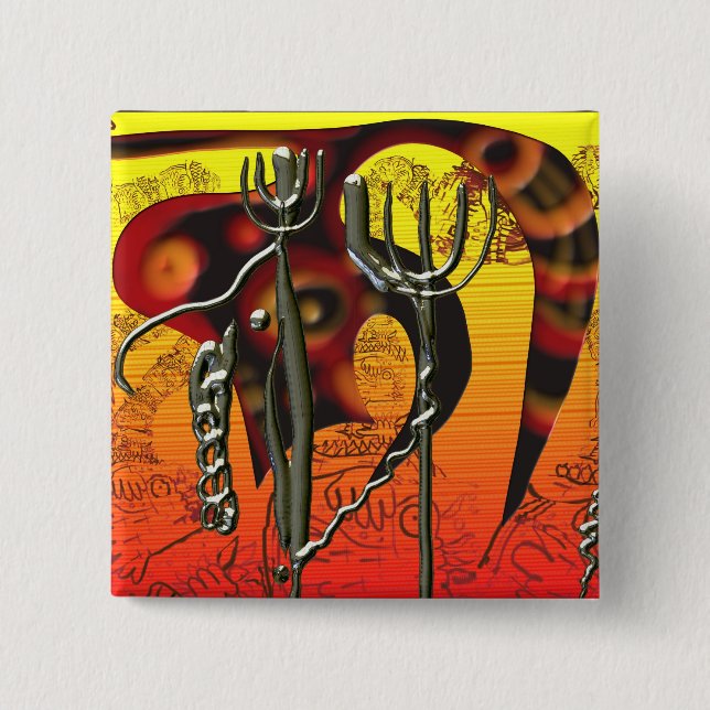 Schwanz und Tridents Button (Vorderseite)