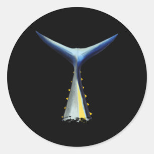 Schwanz von Rotem Thun (Roter Thun) Runder Aufkleber