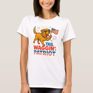 Schwanz Waggin’ Patriot Niedlicher Patriotischer T-Shirt