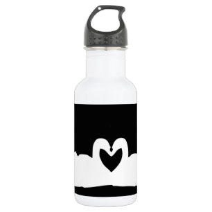 Schwänze aus Schwarz und Weiß-Liebe Trinkflasche