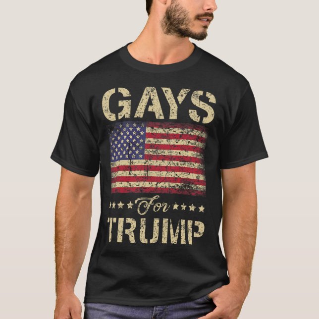 Schwänze für die amerikanische Fahne der Trump-US  T-Shirt (Vorderseite)