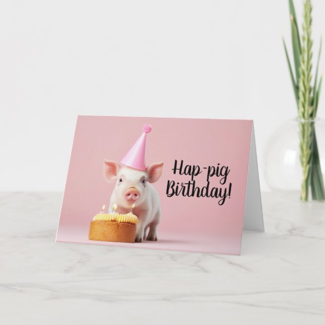 Schwänze Geburtstag! Dankeskarte (Vorderseite)