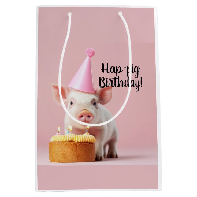 Schwänze Geburtstag! Mittlere Geschenktüte (Vorderseite)