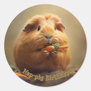Schwänze Geburtstag! Runder Aufkleber
