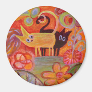 Schwänze und Katzen Magnet