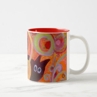 Schwänze und Katzen Zweifarbige Tasse