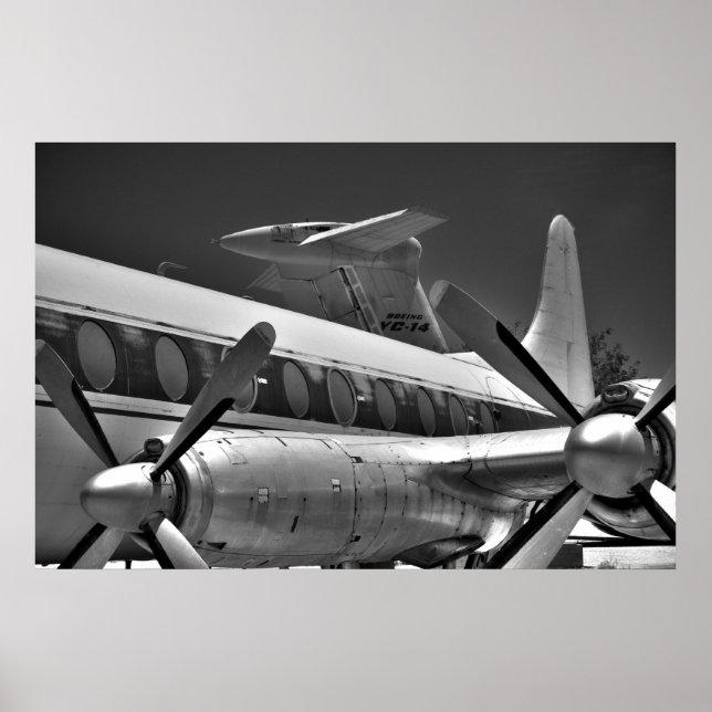 Schwänze und Propeller in Schwarz und Weiß Poster (Vorne)