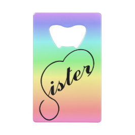 Schwänzende, farbige Regenbogenkulisse Geldbeutel Flaschenöffner