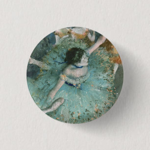 Schwänzender (Tänzer auf Grün) Edgar Degas Button
