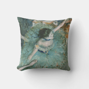 Schwänzender (Tänzer auf Grün) Edgar Degas   Kissen