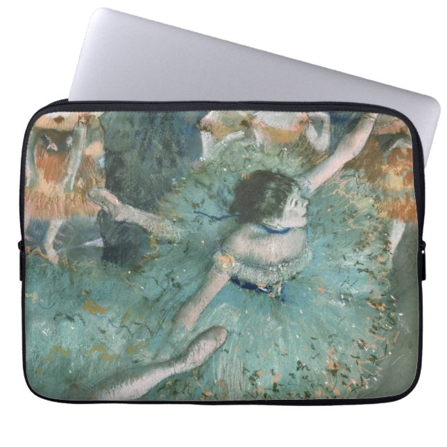 Schwänzender (Tänzer auf Grün) Edgar Degas Laptopschutzhülle (Vorderseite)