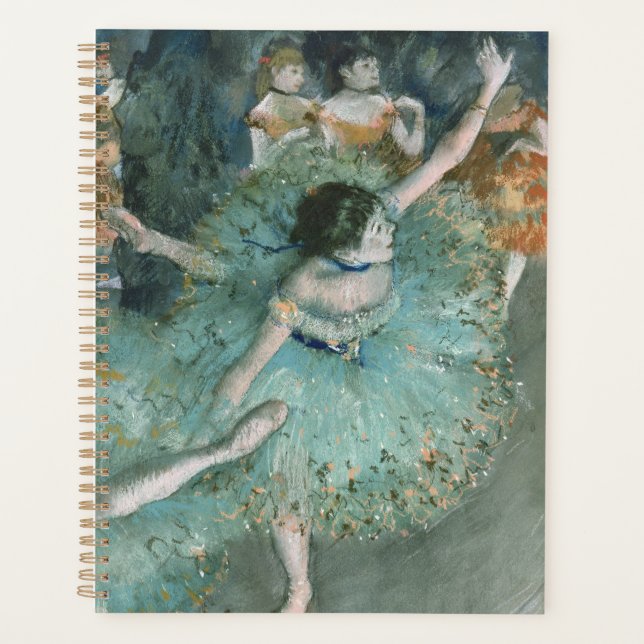 Schwänzender (Tänzer auf Grün) Edgar Degas Planer (Vorderseite)