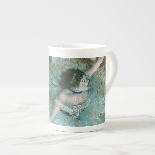 Schwänzender (Tänzer auf Grün) Edgar Degas Prozellantasse (Vorderseite Rechts)