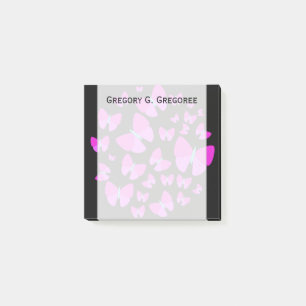 Schwarm der künstlerischen Schmetterlinge + Post-it Klebezettel