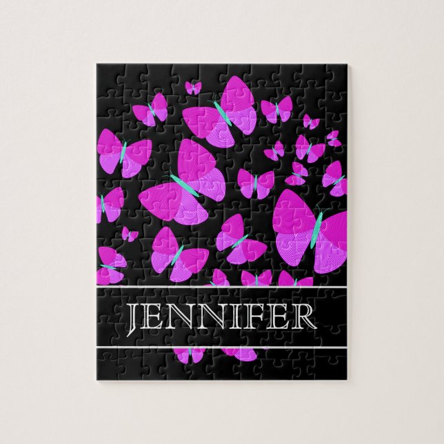 Schwarm der künstlerischen Schmetterlinge + Puzzle (Vertikal)