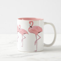 Schwarm rosa Flamingos