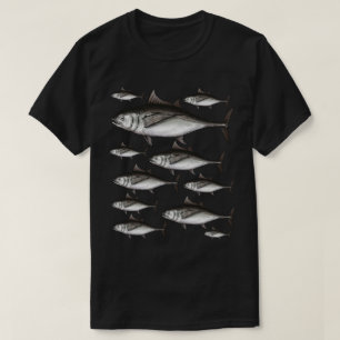 Schwarm von Thunfisch Vintage-Illustration T-Shirt