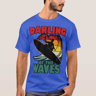 Schwärmen der Wellen Coole Sommersurfing Retro Vin T-Shirt