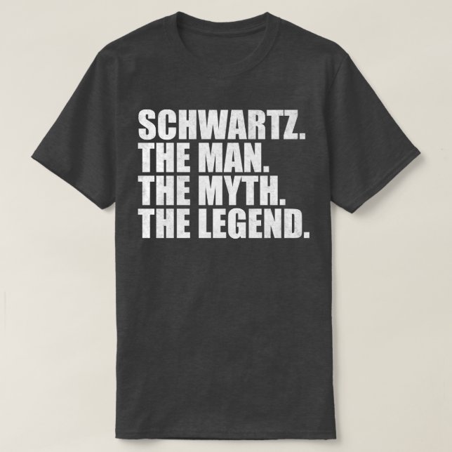 Schwartz Familienname Schwartz Nachname Sc T-Shirt (Design vorne)