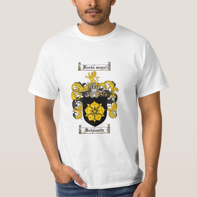 Schwartz Familienwappen - Schwartz Wappen T-Shirt (Vorderseite)