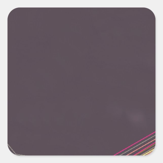 Schwarz 0900 abstrakte Kunst Quadratischer Aufkleber (Vorderseite)