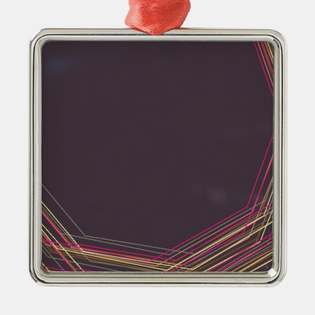 Schwarz 0900 abstrakte Kunst Silbernes Ornament (Vorne)
