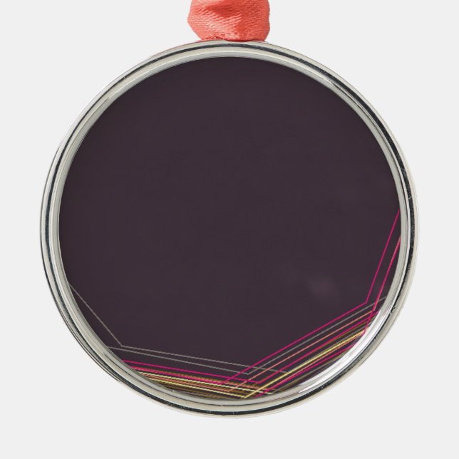 Schwarz 0900 abstrakte Kunst Silbernes Ornament (Vorne)
