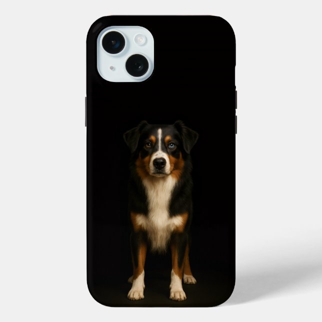 Schwarz 4 Luxe, Aussie Shepherd iPhone 15 Plus Case-Mate iPhone Hülle (Rückseite)