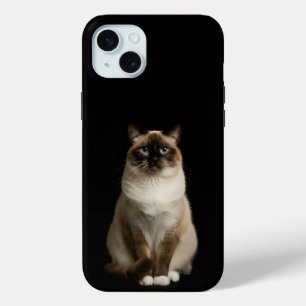 Schwarz 4 Luxe, Birmanische Katze iPhone 15 Plus Case-Mate iPhone Hülle