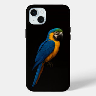 Schwarz 4 Luxe, Blau-Gelber Ara iPhone 15 Plus Case-Mate iPhone Hülle
