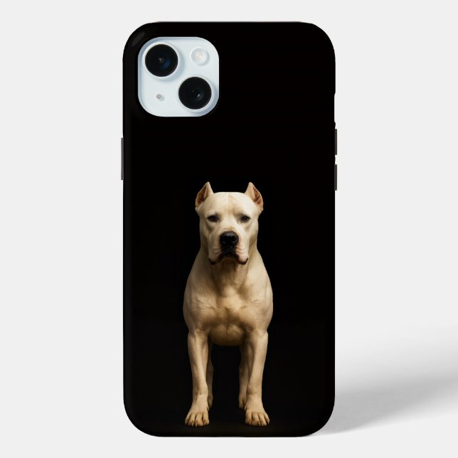 Schwarz 4 Luxe, Bold Dogo Argentino iPhone 15 Plus Case-Mate iPhone Hülle (Rückseite)