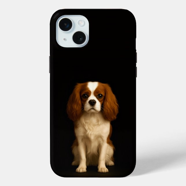 Schwarz 4 Luxe, Cavalier Spaniel iPhone 15 Plus Case-Mate iPhone Hülle (Rückseite)