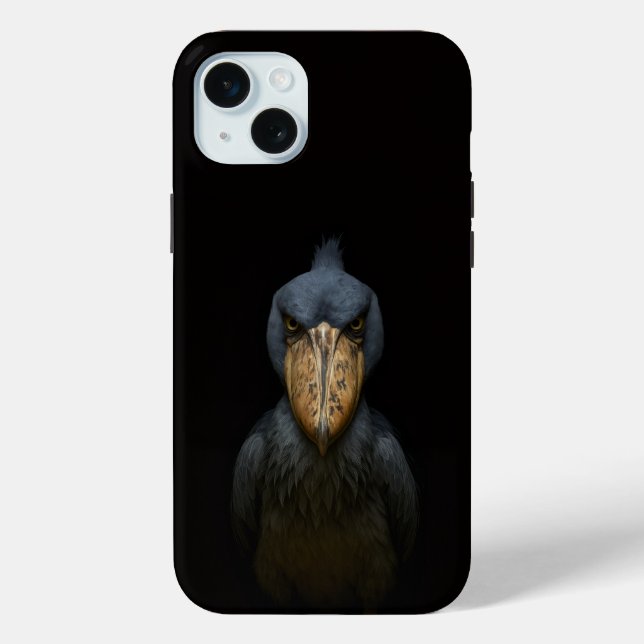 Schwarz 4 Luxe, exotischer Schuhschnabel-Vogel Case-Mate iPhone Hülle (Rückseite)