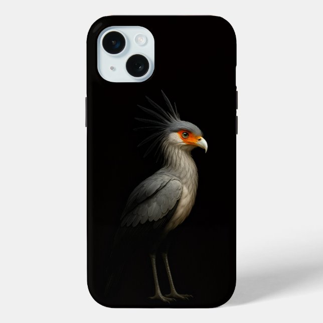Schwarz 4 Luxe, Exotischer Sekretärvogel Case-Mate iPhone Hülle (Rückseite)