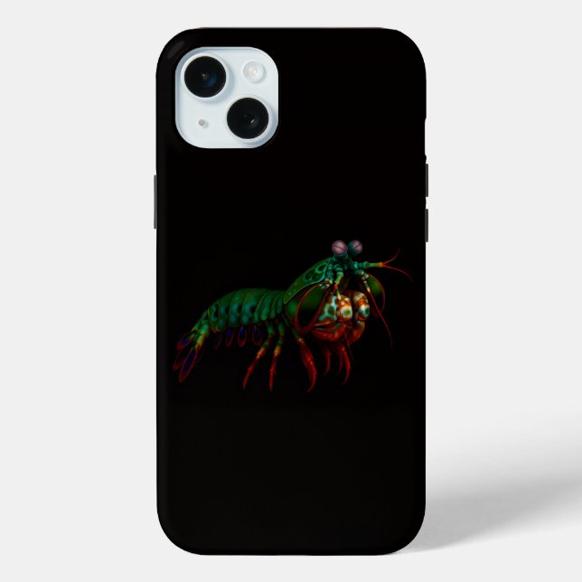 Schwarz 4 Luxe, Fangschreckenkrebs iPhone 15 Plus Case-Mate iPhone Hülle (Rückseite)