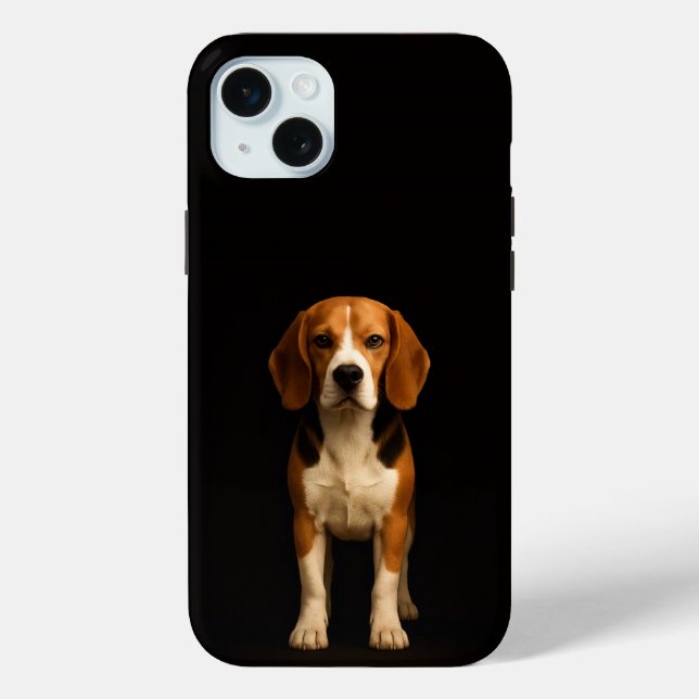 Schwarz 4 Luxe, freundlicher Beagle iPhone 15 Plus Case-Mate iPhone Hülle (Rückseite)