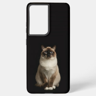 Schwarz 4 Luxe Galaxy S21 Ultra, Birma-Katze Samsung Galaxy Hülle