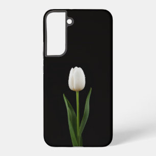 Schwarz 4 Luxe Galaxy S22 Plus, Perlweiße Tulpe Samsung Galaxy Hülle