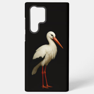 Schwarz 4 Luxe Galaxy S22 Ultra, Anmutiger Storch Samsung Galaxy Hülle