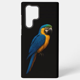 Schwarz 4 Luxe Galaxy S22 Ultra, Blau-Gelber Ara Samsung Galaxy Hülle