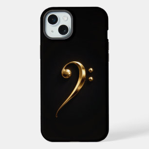 Schwarz 4 Luxe, Golden Bass Clef iPhone 15 Plus Hülle