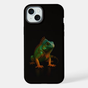 Schwarz 4 Luxe, Grüner Leguan iPhone 15 Plus Hülle