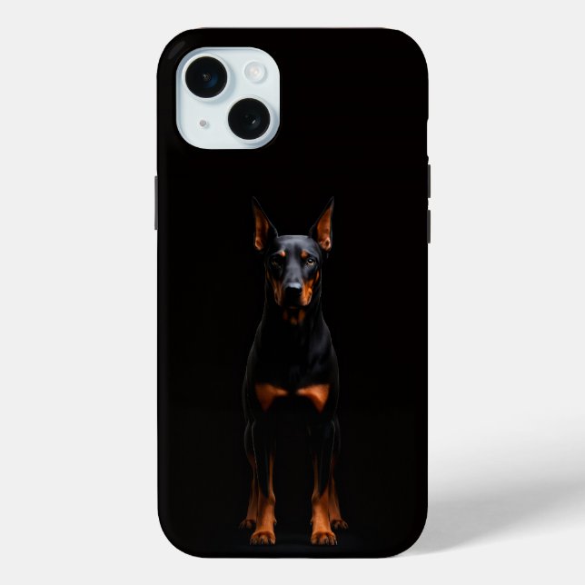 Schwarz 4 Luxe, Guardian Doberman iPhone 15 Plus Case-Mate iPhone Hülle (Rückseite)